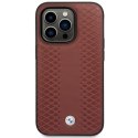 Etui BMW BMHMP14X22RFGR iPhone 14 Pro Max 6,7" burgundowy/burgundy Leather Diamond Pattern MagSafe