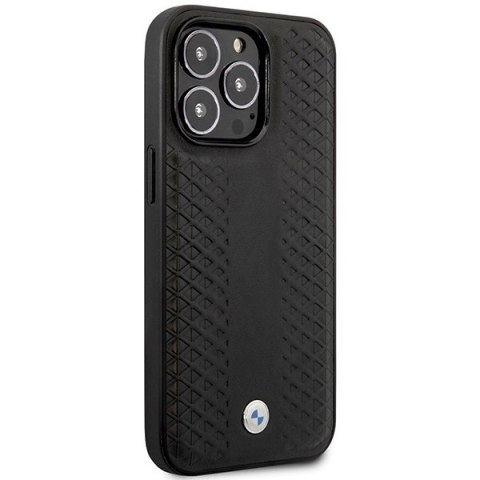 Etui BMW BMHMP14L22RFGK iPhone 14 Pro 6,1" czarny/black Leather Diamond Pattern MagSafe