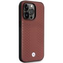 Etui BMW BMHMP14L22RFGR iPhone 14 Pro 6,1" burgundowy/burgundy Leather Diamond Pattern MagSafe