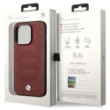 Etui BMW BMHMP14L22RPSR iPhone 14 Pro 6,1" burgundowy/burgundy Leather Seats Pattern MagSafe