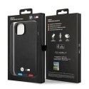 Etui BMW BMHMP14M22PTDK iPhone 14 Plus / 15 Plus 6,7" czarny/black Leather Stamp Tricolor Magsafe