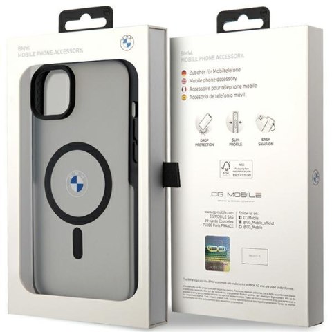 Etui BMW BMHMP14MDSLK iPhone 14 Plus/ 15 Plus 6.7" czarny/black hardcase Signature MagSafe
