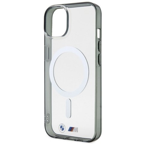 Etui BMW BMHMP14MHCRS iPhone 14 Plus / 15 Plus 6.7" transparent hardcase Silver Ring MagSafe