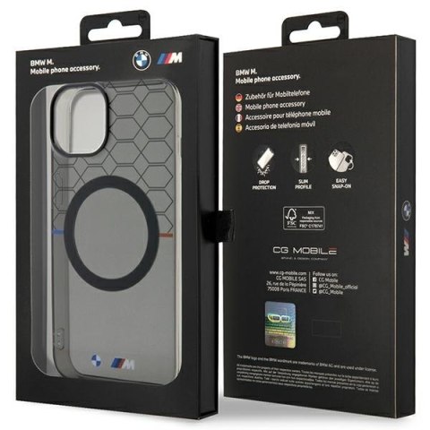 Etui BMW BMHMP14MHGPK iPhone 14 Plus/ 15 Plus 6.7" szary/grey Pattern MagSafe