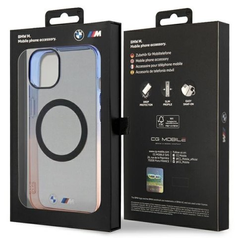 Etui BMW BMHMP14MHTGE iPhone 14 Plus/ 15 Plus 6.7" szary/grey hardcase Gradient Bumper MagSafe
