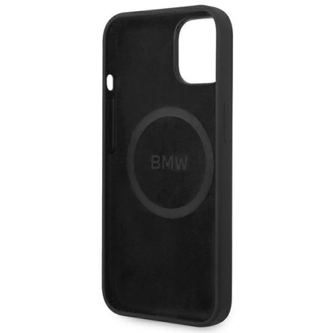 Etui BMW BMHMP14MSLBLBK iPhone 14 Plus/ 15 Plus 6,7" czarny/black hardcase Silicone Signature Logo Magsafe