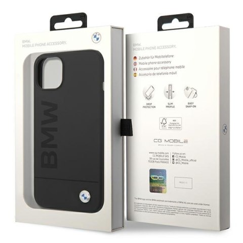 Etui BMW BMHMP14MSLBLBK iPhone 14 Plus/ 15 Plus 6,7" czarny/black hardcase Silicone Signature Logo Magsafe