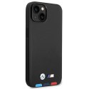 Etui BMW BMHMP14S22PTDK iPhone 14 / 15 / 13 6.1" czarny/black Leather Stamp Tricolor Magsafe