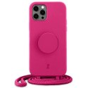 Etui JE PopGrip iPhone 12/12 Pro 6,1" różowy/orchid flower 30090 (Just Elegance)