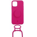 Etui JE PopGrip iPhone 12/12 Pro 6,1" różowy/orchid flower 30090 (Just Elegance)