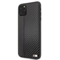 Etui hardcase BMW BMHCN65MCARBK iPhone11 Pro Max czarny/black PU Carbon