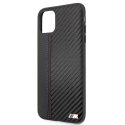 Etui hardcase BMW BMHCN65MCARBK iPhone11 Pro Max czarny/black PU Carbon