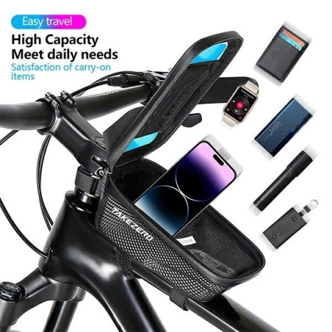 Etui/uchwyt rowerowy TAKEZEROA2 sakwa na ramę czarny/black