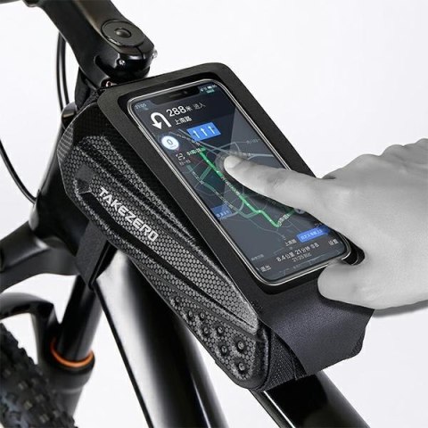 Etui/uchwyt rowerowy TAKEZEROTZ06 sakwa na ramę czarny/black