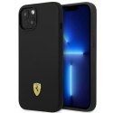Ferrari FEHCP14SSIBBK iPhone 14 / 15 / 13 6.1" czarny/black hardcase Silicone Metal Logo