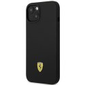 Ferrari FEHCP14SSIBBK iPhone 14 / 15 / 13 6.1" czarny/black hardcase Silicone Metal Logo