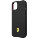 Ferrari FEHCP14SSIBBK iPhone 14 / 15 / 13 6.1" czarny/black hardcase Silicone Metal Logo