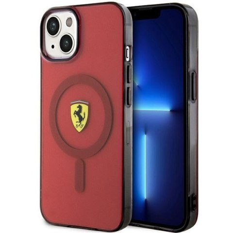 Ferrari FEHMP14SURKR iPhone 14 / 15 / 13 6.1" czerwony/red hardcase Translucent Magsafe