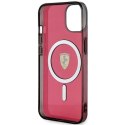 Ferrari FEHMP14SURKR iPhone 14 / 15 / 13 6.1" czerwony/red hardcase Translucent Magsafe