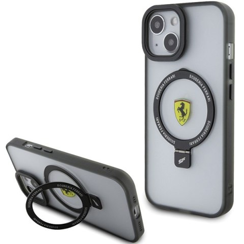 Ferrari FEHMP15MUSCAK iPhone 15 Plus / 14 Plus 6.7" czarny/black hardcase Ring Stand 2023 Collection MagSafe