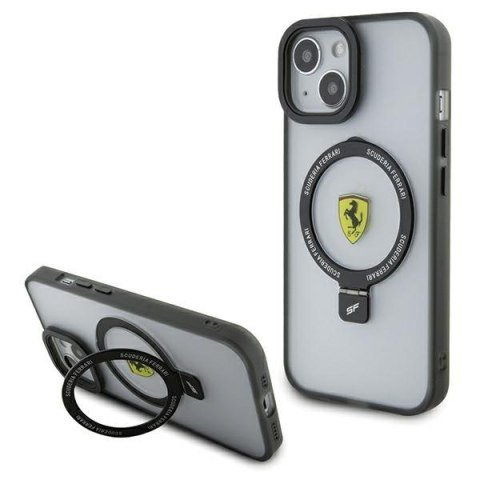 Ferrari FEHMP15SUSCAH iPhone 15 / 14 / 13 6.1" transparent hardcase Ring Stand 2023 Collection MagSafe