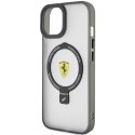 Ferrari FEHMP15SUSCAK iPhone 15 / 14 / 13 6.1" czarny/black hardcase Ring Stand 2023 Collection MagSafe