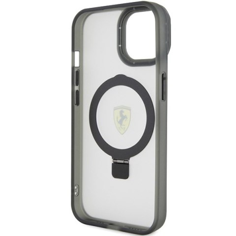Ferrari FEHMP15SUSCAK iPhone 15 / 14 / 13 6.1" czarny/black hardcase Ring Stand 2023 Collection MagSafe