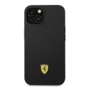 Ferrari FEHMSIP14SBK iPhone 14 / 15 / 136.1" czarny/black hardcase Silicone Metal Logo Magsafe