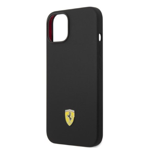 Ferrari FEHMSIP14SBK iPhone 14 / 15 / 136.1" czarny/black hardcase Silicone Metal Logo Magsafe
