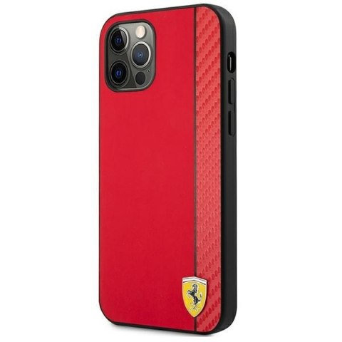 Ferrari FESAXHCP12LRE iPhone 12 Pro Max6,7" czerwony/red hardcase On Track Carbon Stripe