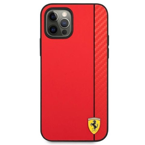 Ferrari FESAXHCP12LRE iPhone 12 Pro Max6,7" czerwony/red hardcase On Track Carbon Stripe