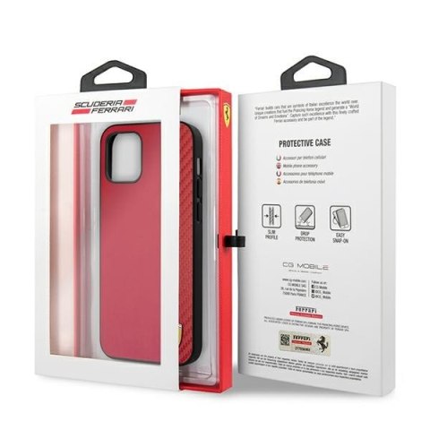 Ferrari FESAXHCP12LRE iPhone 12 Pro Max6,7" czerwony/red hardcase On Track Carbon Stripe