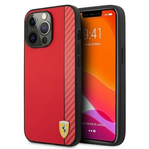 Ferrari FESAXHCP13XRE iPhone 13 Pro Max6,7" czerwony/red hardcase On Track Carbon Stripe
