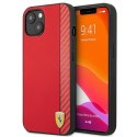 Ferrari FESAXHCP13SRE iPhone 13 mini5,4" czerwony/red hardcase On Track Carbon Stripe