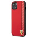 Ferrari FESAXHCP13SRE iPhone 13 mini5,4" czerwony/red hardcase On Track Carbon Stripe