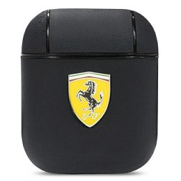 Ferrari FESA2LEBK AirPods 1/2 coverczarny/black On Track Leather