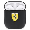 Ferrari FESA2LEBK AirPods 1/2 coverczarny/black On Track Leather