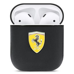 Ferrari FESA2LEBK AirPods 1/2 coverczarny/black On Track Leather