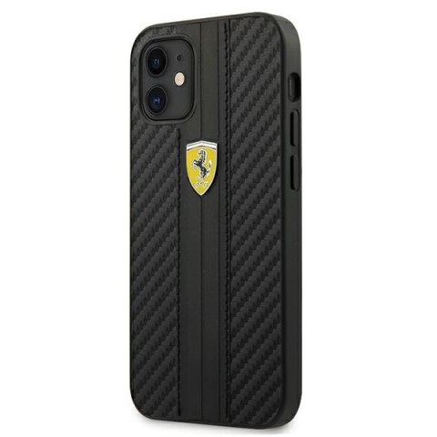 Ferrari FESNECHCP12SBK iPhone12 mini 5,4" czarny/black hardcase On Track PU Carbon