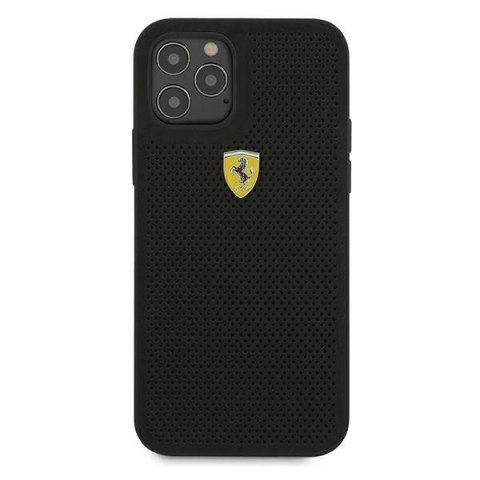Ferrari FESPEHCP12MBK iPhone12/12 Pro 6,1" czarny/black hardcase On Track Perforated