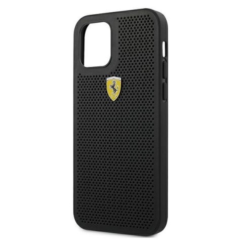 Ferrari FESPEHCP12MBK iPhone12/12 Pro 6,1" czarny/black hardcase On Track Perforated