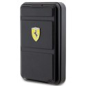 Ferrari Powerbank Bezprzewodowy 15WFEPB10MSPLEK 10000 mAh z funkcją standu czarny/black Metal Logo MagSafe