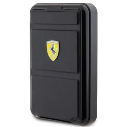 Ferrari Powerbank Bezprzewodowy 15WFEPB10MSPLEK 10000 mAh z funkcją standu czarny/black Metal Logo MagSafe