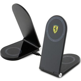 Ferrari składana ład. indukcyjna2w1 FECBFMALK 15W czarny/black Printed Logo MagSafe