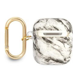 Guess GUA2HCHMAG AirPods 1/2 cover szary/grey Marble Strap Collection