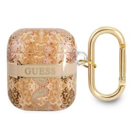 Guess GUA2HHFLD AirPods 1/2 cover złoty/gold Paisley Strap Collection