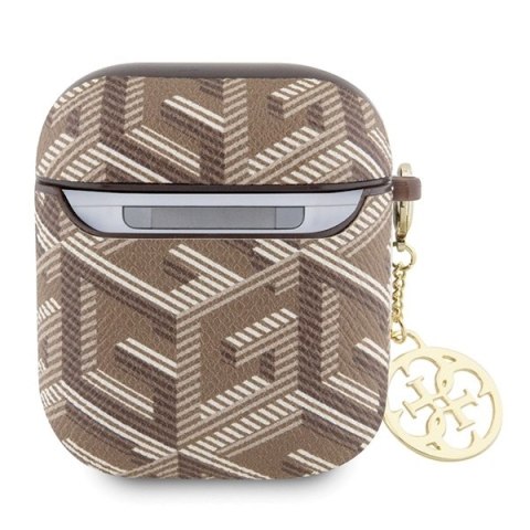 Guess GUA2PGCE4CW AirPods 1/2 coverbrązowy/brown GCube Charm