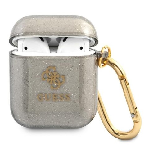 Guess GUA2UCG4GK AirPods 1/2 coverczarny/black Glitter Collection