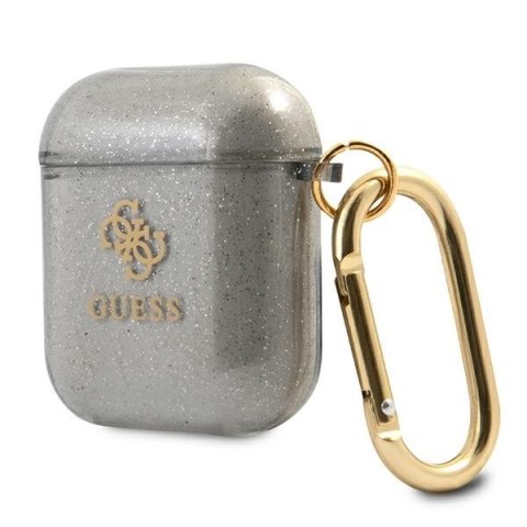 Guess GUA2UCG4GK AirPods 1/2 coverczarny/black Glitter Collection