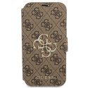Guess GUBKP13X4GMGBR iPhone 13 Pro Max6,7" brązowy/brown book 4G Big Metal Logo